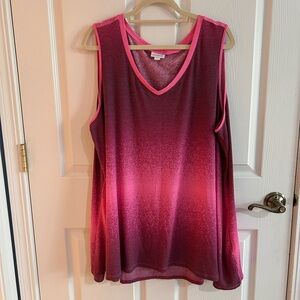 LuLaRoe “Kristina” Pink Gradient Tank Top